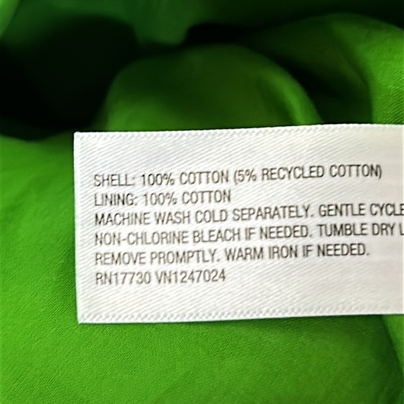 Kate Spade X Target Rose Poplin Green Long Sleeve Mini Dress Size Large NWOT - Picture 8 of 10